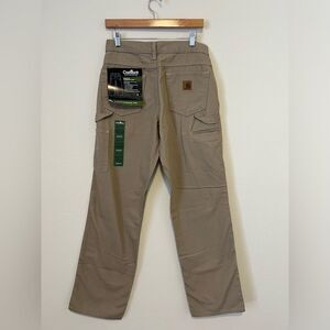 Carhartt Men’s Tan Carpenter Cargo Streetwear Classic Stylish Straight Leg Pant